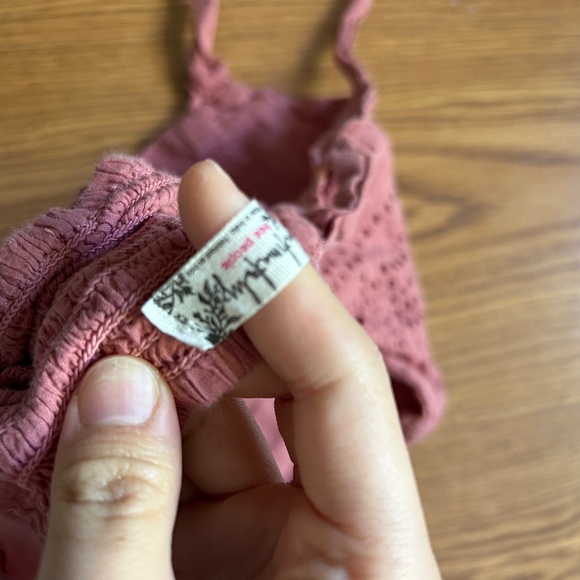 Free People Pink Eyelet Tank Top - Picture 2 of 3